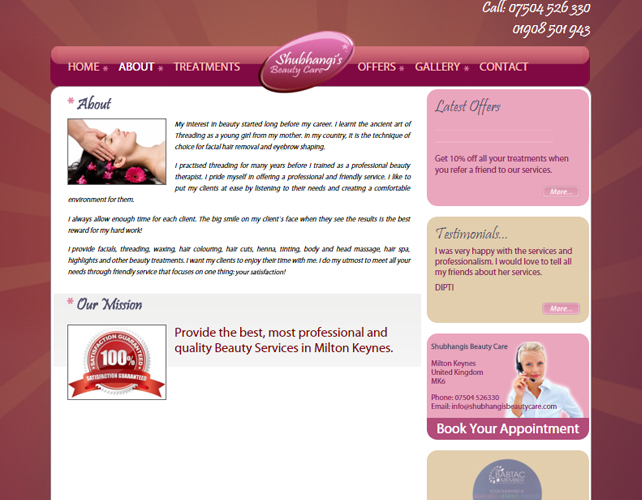 Beauty Parlor Website